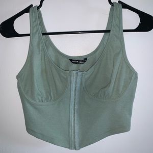 ⚠️LAST CHANCE⚠️ SHEIN Sage Green Corset Top M